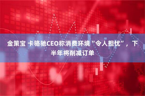 金策宝 卡骆驰CEO称消费环境“令人担忧”，下半年将削减订单