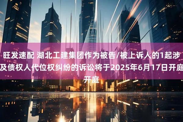 旺发速配 湖北工建集团作为被告/被上诉人的1起涉及债权人代位权纠纷的诉讼将于2025年6月17日开庭