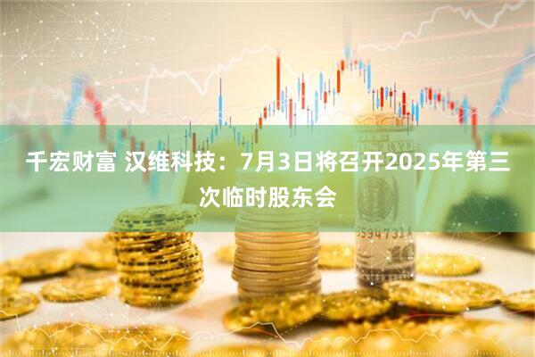 千宏财富 汉维科技：7月3日将召开2025年第三次临时股东会