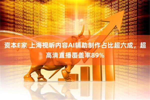 资本E家 上海视听内容AI辅助制作占比超六成，超高清直播覆盖率89%